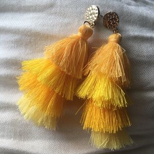 Tiered fringe earrings